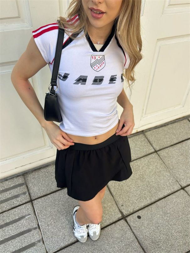 Women's Clothing New Autumn Sports Fashion Slim Retro Hot Girl Letter Print Short Sleeved Top Shorts Suit_ecoleips.com