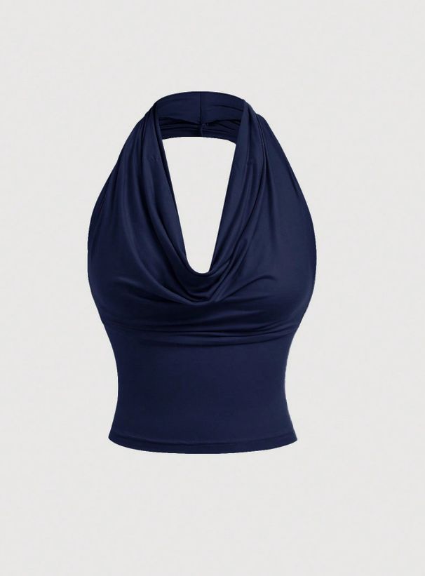 Women's Clothing Sexy Hot Girl Versatile Halter Neck Tank Top Women's Fashion Top Three Ways To Wear_ecoleips.com