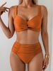 Women's Clothing Women's High-Waisted Bikini Set Style Spaghetti Strap Two-Piece Swimsuit Sexy Swimwear Beach & Pool Ready_ecoleips.com