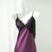 Aria Basics Aria Basics European And American Sweet Purple Women's Silk Thin Nightgown With Chest Pads, Sexy French-style Strap Nightdress,_ecoleips.com
