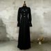 Victorian-Inspired High Neck Dress – Floral Embroidery Bubble Sleeve Maxi Dress With Waist Cinch_ecoleips.com