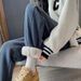 Lamb Wool Jogger For Women, Autumn And Winter Fleece-Lined Thickened European Cotton Velvet Lantern Pants, Loose Warm_ecoleips.com