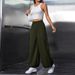 Voya Women's European And American Women's Clothing 2026 Spring-summer New Elastic Waist Loose Casual Wide-leg Sports High-waisted Tapered Pants_ecoleips.com