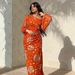 Women's Clothing Sexy Printed Gold Chiffon Ball Dress Dress New_ecoleips.com