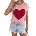 2026 Spring Summer Color-Block Heart Casual Loose Knit Sweater Valentine's Day Top Cross-Border Women's Fashion_ecoleips.com