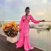 K Elegant Temperament, Patchwork Long Sleeved V-neck Dress, Women's Long Skirt_ecoleips.com