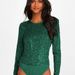Women's Clothing Women's Slim Fit Long Sleeve Jumpsuit Solid Color Glitter Elegant Sexy Hollow Out Summer Top_ecoleips.com