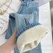 Women's Light Blue Flannel-Lined Straight Leg Jeans - High Waist, Relaxed Fit, Vintage Style, Slimming Wide Leg Pants For Winter_ecoleips.com