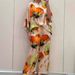 Elegant Satin One-Shoulder Loose Batwing Sleeve Floral Print Drawstring Pants – Stylish & Comfortable Women's Trousers For Casual & Office Wear_ecoleips.com