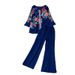 Women's Elegant Casual Two Piece Set Lightweight Chiffon Long Sleeved Top Loose Fitting Trousers Sophisticated Commute Wear_ecoleips.com