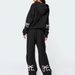 Women's Bow Print Sweatshirt Set Casual Loose Fitting Sporty Style Clothing In Stock 2026_ecoleips.com