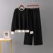 Women's Elegant Color Block Knit Sweater And Slimming Wide Leg Pants Two Piece Set Autumn/Winter round Neck Cross Border European Style_ecoleips.com
