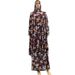 New Style Premium Printed Dubai Elegant Casual Women's Headscarf And Robe Two-Piece Set_ecoleips.com