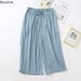 Spring Summer Lounge Wear Home Pant New Modal Cotton Sleepwear Pajama Pants Women Nightwear Plus Size Loose Pijama Cropped Pants_ecoleips.com