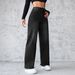 Women's Clothing Temperament Non elastic Straight Wide leg Jeans Women_ecoleips.com