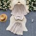 Women's Commuter Style Two Piece Set Slim Fit Short Sleeve Top And High Waisted Shorts Slimming Versatile Elegant Summer Outfit_ecoleips.com