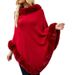 Women's Clothing 2023 autumn and winter new women's clothing shawl tassel cape fur collar pullover sweater women_ecoleips.com