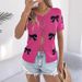 2026 Spring/Summer Casual Sexy Color-Block Bow Tie Knit Cardigan For Vacation Cross-Border Women's Clothing_ecoleips.com