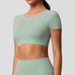 Women's Clothing Double Sided Sanded Tight Breathable Solid Color Training Yoga Clothes Eight Piece Sports Running Fitness Clothes For Women_ecoleips.com