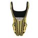 Sexy Deep Back Cutout One-Piece Swimsuit – High-Leg & Adjustable Straps (M-XL, Gold Print, Polyester)_ecoleips.com