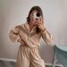 Fashion Casual Women's Clothing Cross-Border European American Long Sleeve Color-Block Sports Cardigan And Pants_ecoleips.com