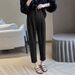 Women's Clothing New Large Size Nine Point Suit Pants Straight Suit Pants Fat Girls Cover The Meat And Show Thin Temperament Casual Harem Pants_ecoleips.com