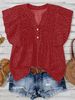 Women's Clothing Princess Sleeve V Neck Chiffon Blouse Hot Selling For Formal & Casual For Women Short Sleeved_ecoleips.com