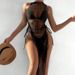 Women's Clothing New Solid Color Split Mesh Blouse Beach Skirt Bikini See Through Sexy Swimsuit Female_ecoleips.com