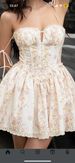 Cross-border Summer European And American Style Women's With Lace Trim, Sweet Print, Waist-cinching, Tie-up, Strapless,_ecoleips.com