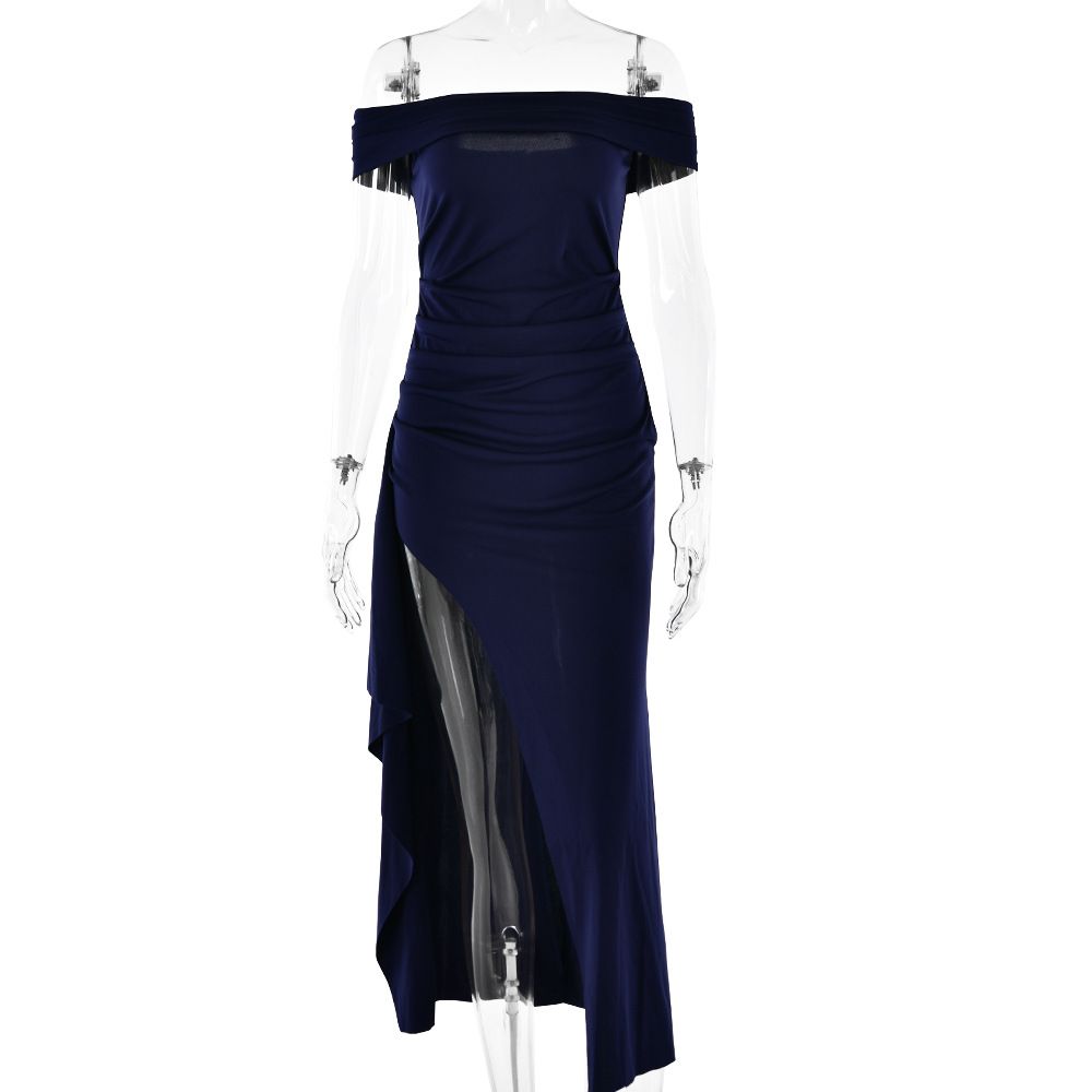 Women's Clothing New Tube Top Backless Dress Female Hot Girl Temperament Tight High Slit Long Skirt_ecoleips.com