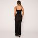 Women's Clothing Suspender Lace Splicing See Through Dress Slim Solid Color Backless Sexy Long Skirt Women's Clothing_ecoleips.com