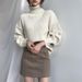 Women's Oversized High Neck Sweater Winter Knit Pullover Loose Fit Casual Long Sleeve Top Chic Style_ecoleips.com