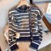Women's Clothing Retro Style Striped Sweater R Casual Loose Versatile Sweater_ecoleips.com