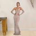 Women's Clothing Fashion Women's Hot Diamond One Line Skirt Dress Long Skirt_ecoleips.com