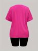 Summer Women's Casual Fashion Faith Print Loose T-shirt+shorts Two-piece Sportswear Suitable For Daily Wear-72_ecoleips.com