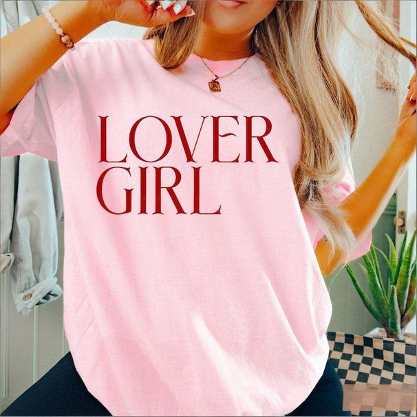Summer Women's Short Sleeve T-Shirt Letter Print Casual Style Custom Design True To Size Regular Fit_ecoleips.com