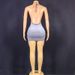 Women's Clothing Dance Training Clothes Sexy See Through Rhinestone Halter Neck Dress Female Singer Guest Host Performance Clothes_ecoleips.com
