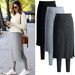 Women’s Clothing thin velvet thickened leggings skirt two piece one piece pants warm trousers casual pants_ecoleips.com