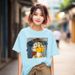 Trendy American Retro Style Women's Short Sleeve T-Shirt Summer 2024 New Niche Design Top Factory Direct Sales_ecoleips.com