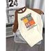 Women's American Retro Short Sleeve T-Shirt Summer Style Raglan Color Block Heavyweight Cotton Loose Fit Couple Top_ecoleips.com