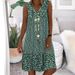 Cross-border 2024 Summer New European And American Clothing, Best-Selling V-Neck Small Floral Print Sleeveless_ecoleips.com