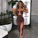 European And American INS Style Spring New Sexy Hot Girl High Slit Ruched Halter Neck Elegant Chest-Enhancing Long Dress_ecoleips.com