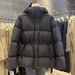 girl Girl 2025 New Hot-Selling Paris Fashion Show White Goose Down Jacket For Women Korean Style Slimming Waist Hooded Coat_ecoleips.com