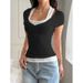 Y2k-Style Sexy Two-Piece Strapless Short-Sleeved T-Shirt For Women, Summer_ecoleips.com
