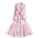 Women's French Retro Embroidered Dress Stand up Collar Waist Slimming Knee Length Elegant for Commuting Summer 2026_ecoleips.com