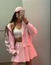 Women's Clothing Soft And Fashionable Hooded Casual Knitted Suit Sweater Cardigan Jacket Wide Leg Shorts Two Piece Suit_ecoleips.com