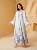 Modest Abaya Dress Muslim Women's Middle Eastern Style Casual Dress Dubai Travel Robe Rope Embroidery Abaya Polyester_ecoleips.com