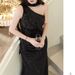 Women's Elegant Black Sequined Mermaid Evening Gown Understated Luxury Niche Style For Hostesses Coming Of Age Ceremony New_ecoleips.com