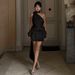 Women's High-End Satin Off-Shoulder Dress Backless Sexy French Temperament_ecoleips.com