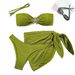 Women's Clothing Sexy Tube Top Three Piece Bikini Swimsuit Female Suit_ecoleips.com